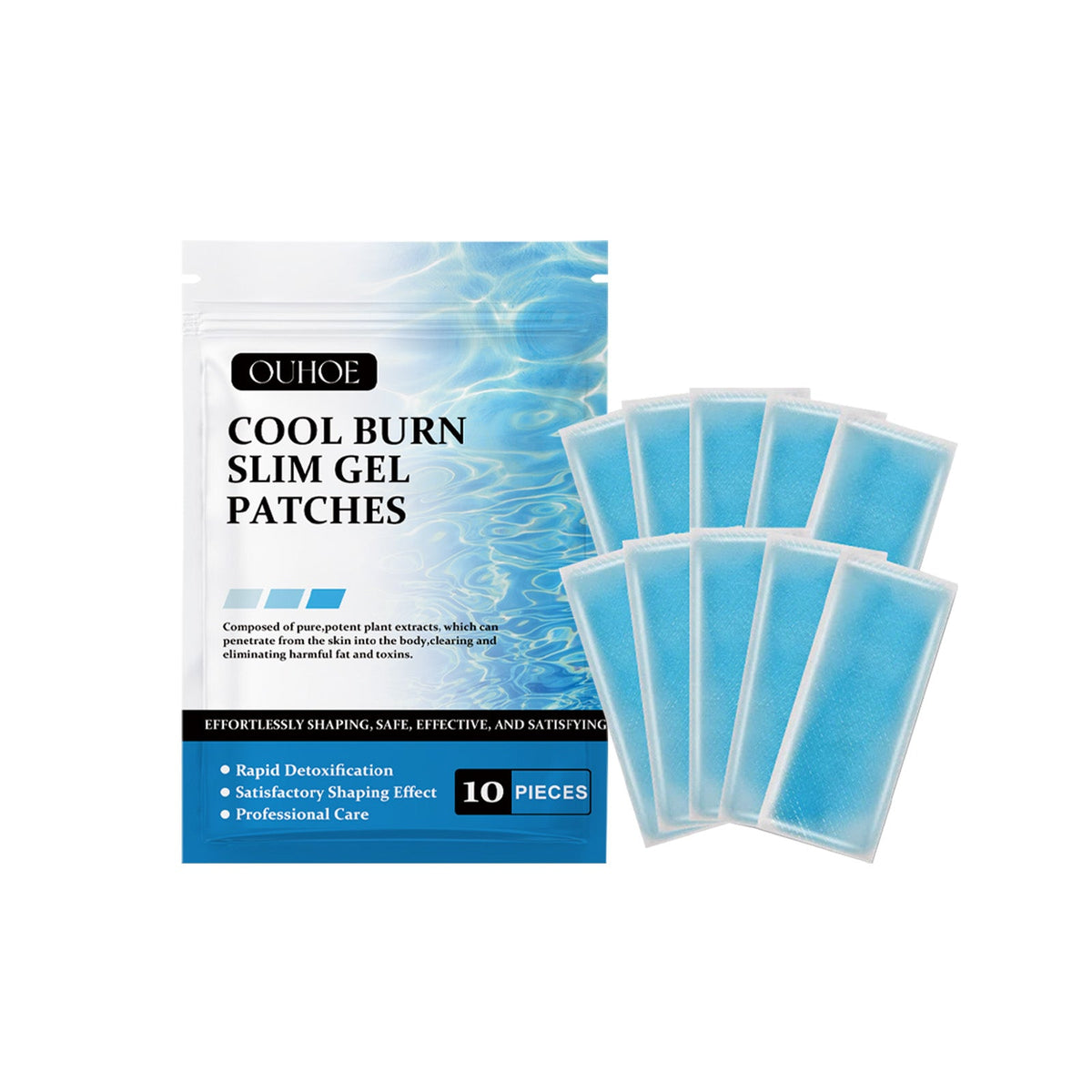 Slimming Gel Patches for Body Contouring, 10-Pack