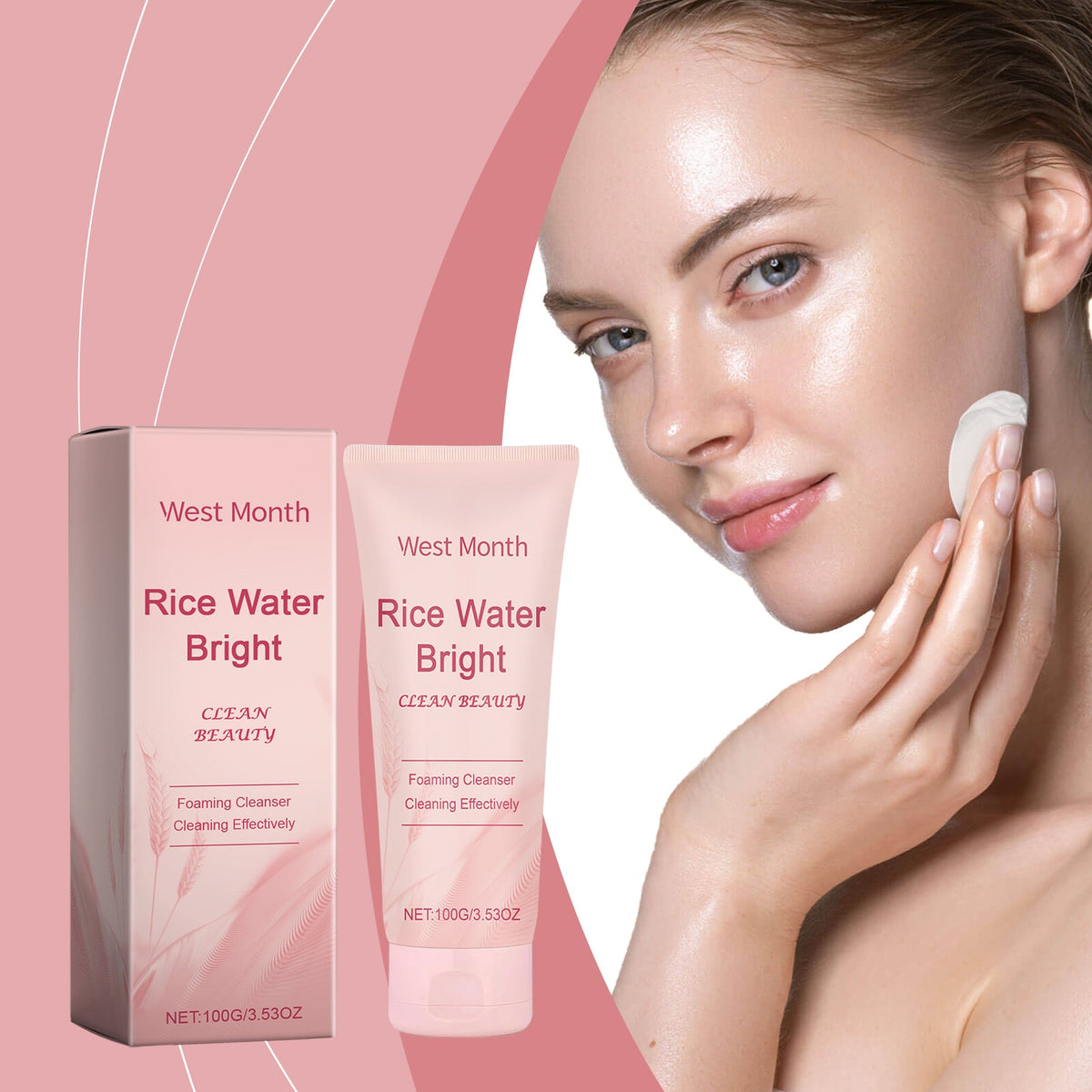 Rice Water Foaming Cleanser for Bright, Hydrated Skin