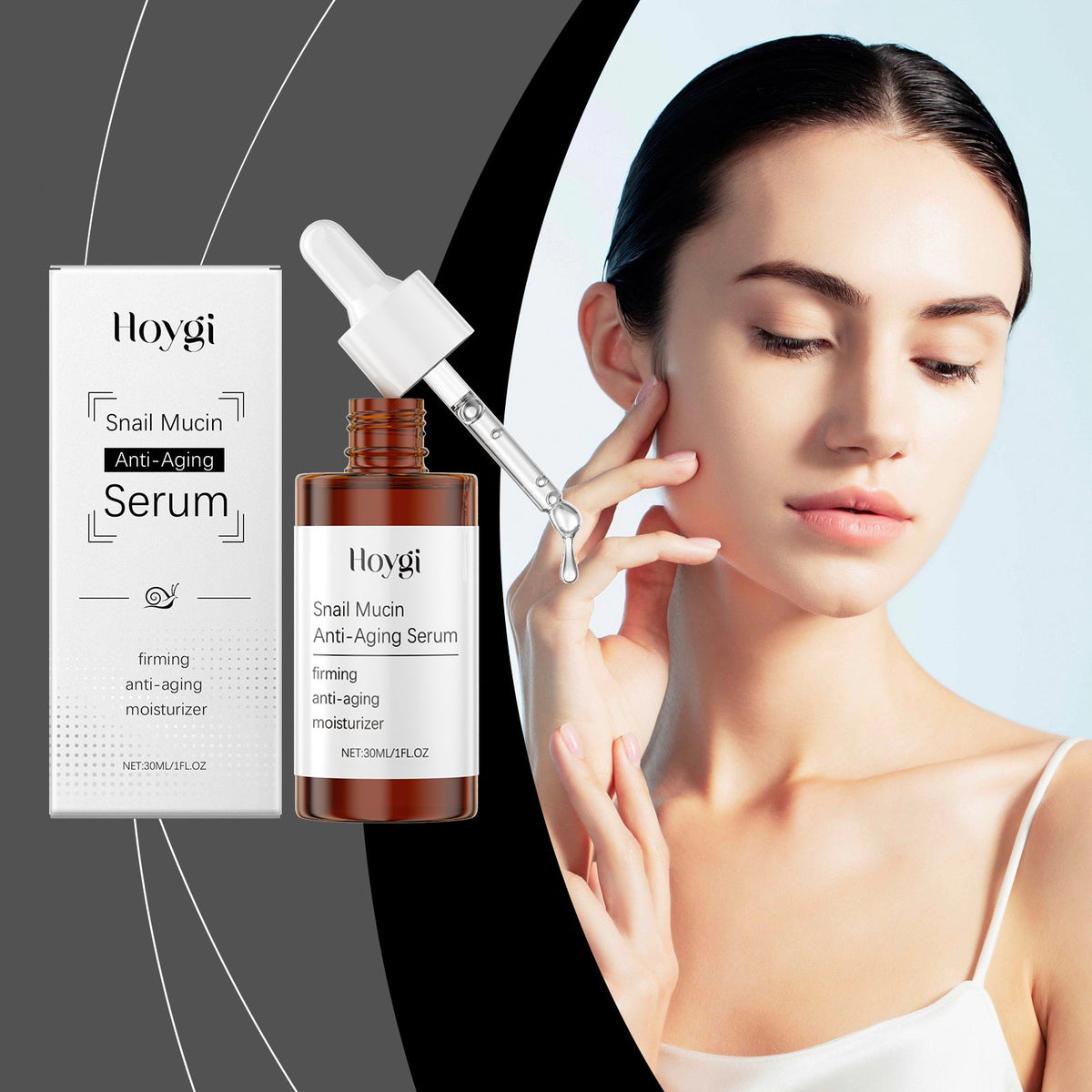 Snail Mucin Face Serum for Hydrated, Smooth-Looking Skin