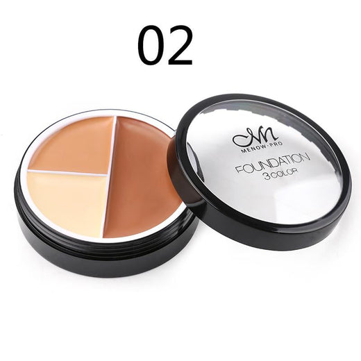 3-Color Foundation Compact for Custom Coverage Makeup