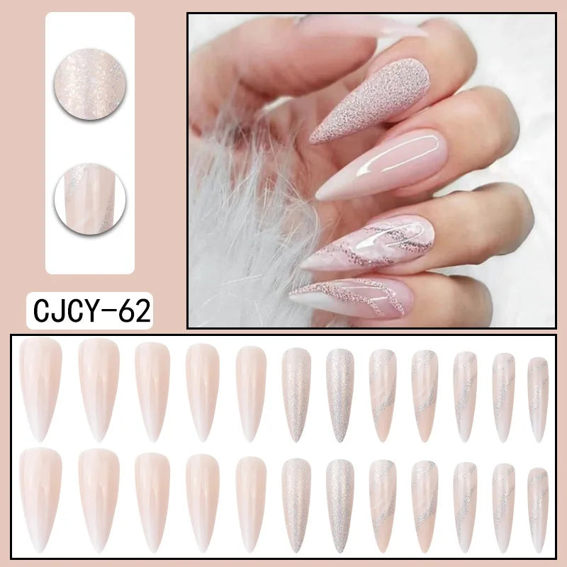 24-Piece Stiletto Press-On Nails — Salon-Perfect Look