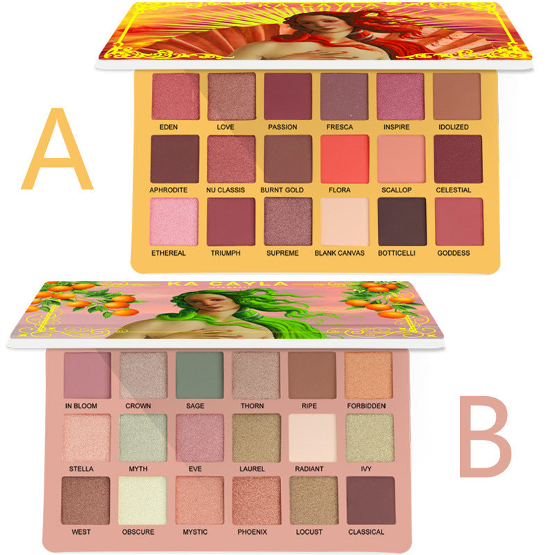 18-Shade Matte & Metallic Eyeshadow Palette for Looks