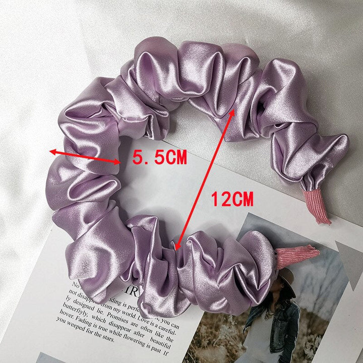 Silk Turban Headband — Voluminous Knot Wrap in Pastel Satin