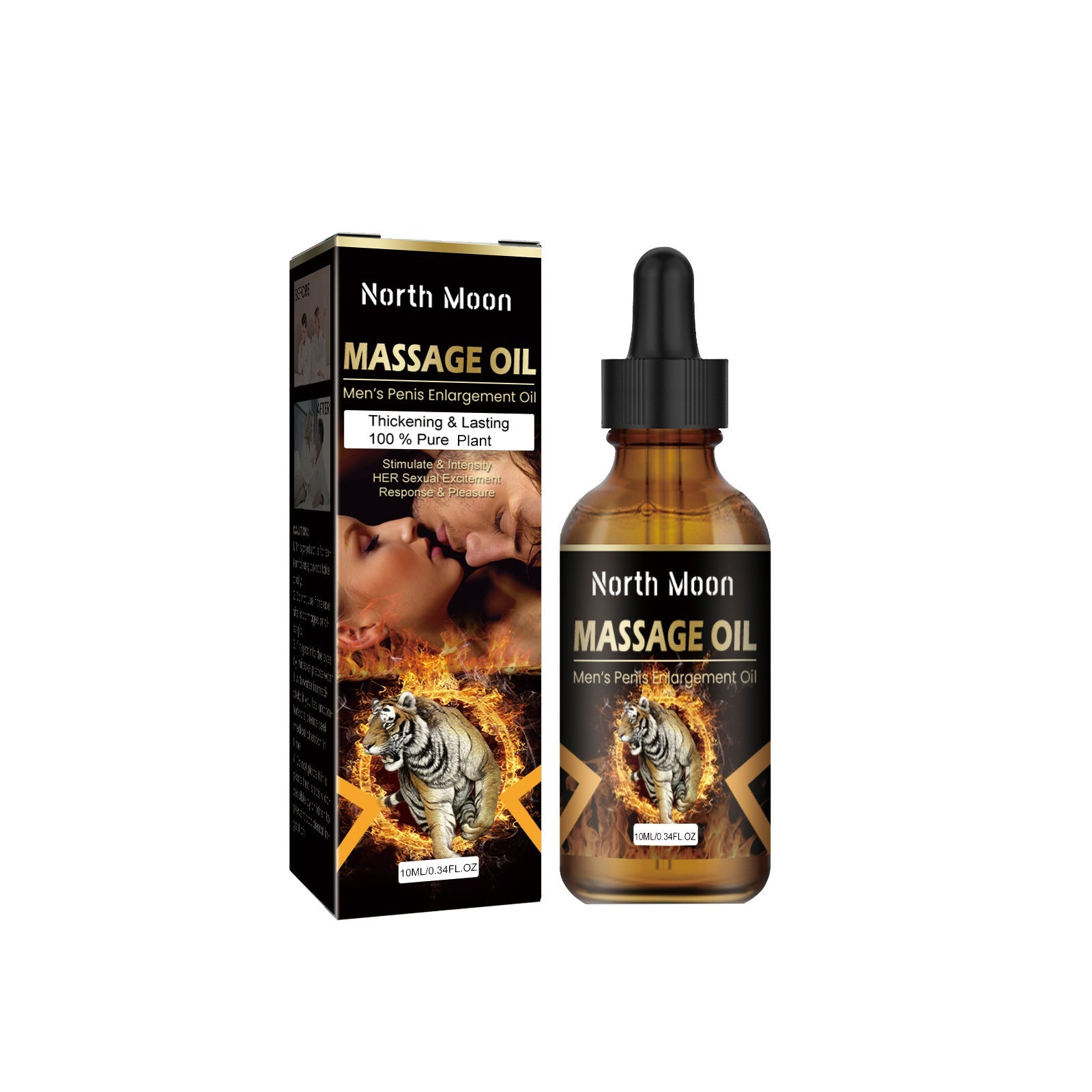 Duplicate product shot of bottle and box