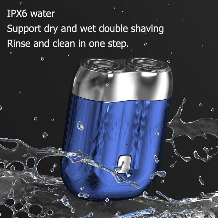 Mini Dual Blade Shaver – USB Rechargeable & IPX6 Waterproof