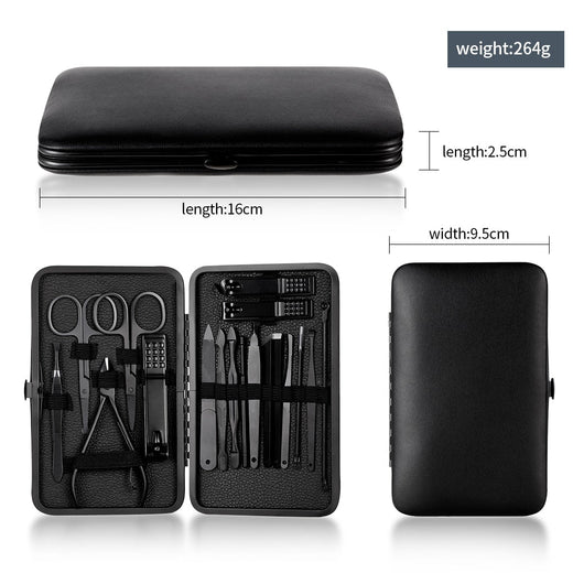 18-Piece Stainless Steel Nail Kit — Manicure & Pedicure Set