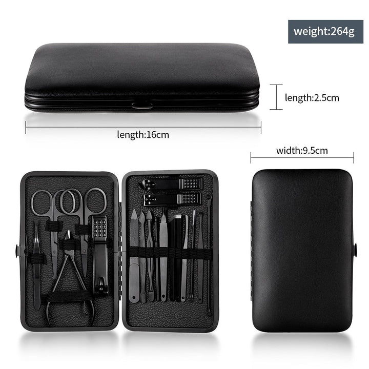 18-Piece Stainless Steel Nail Kit — Manicure & Pedicure Set
