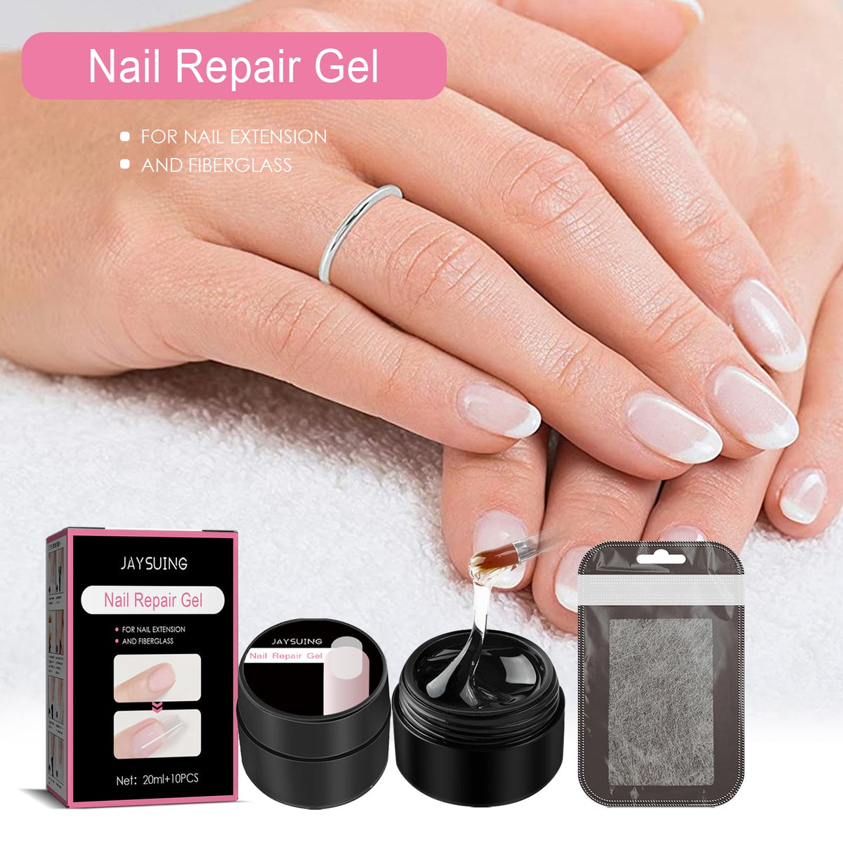 Fiber Extension Gel for Weak Cracked Nails Repair