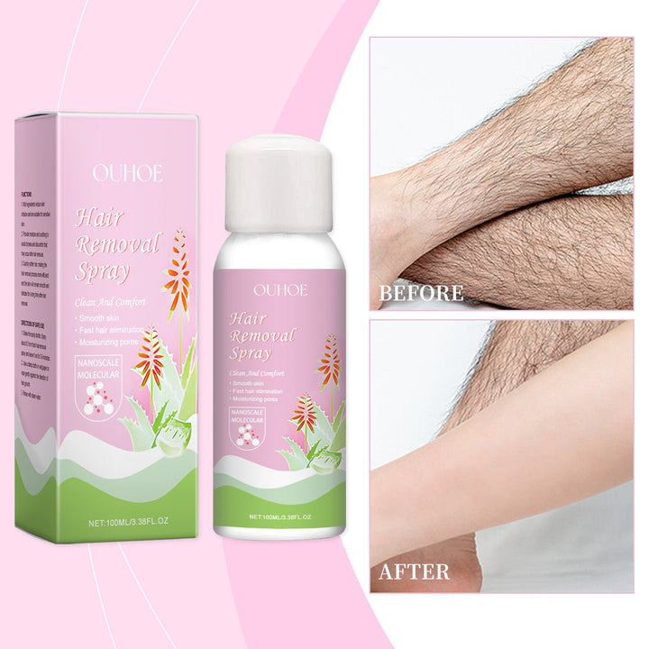 Gentle Hair Removal Mousse Spray for Smooth Sensitive Skin