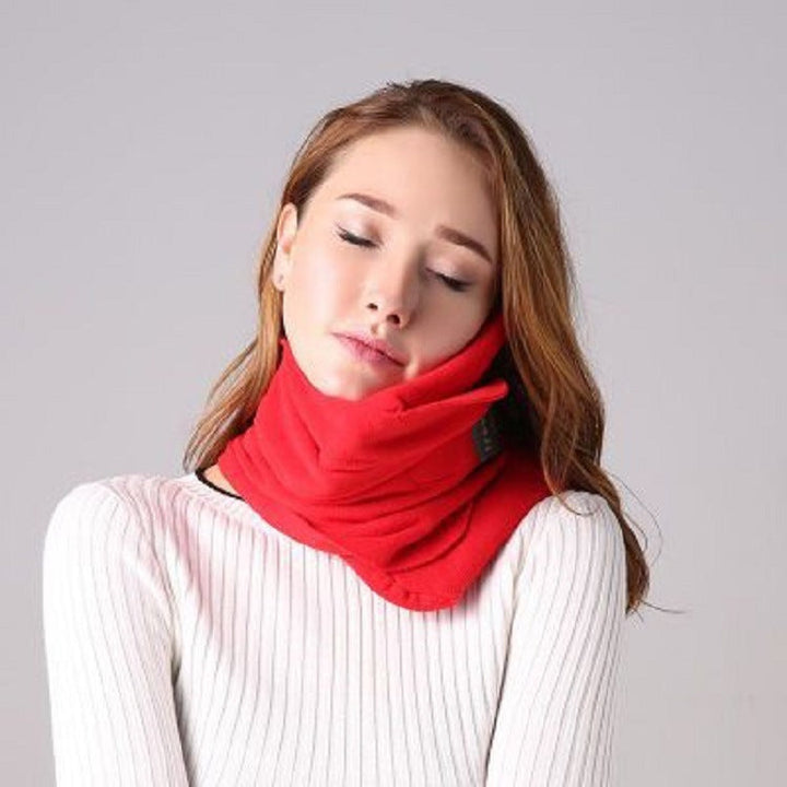 Travel Neck Scarf Pillow — 360° Chin Support for Planes