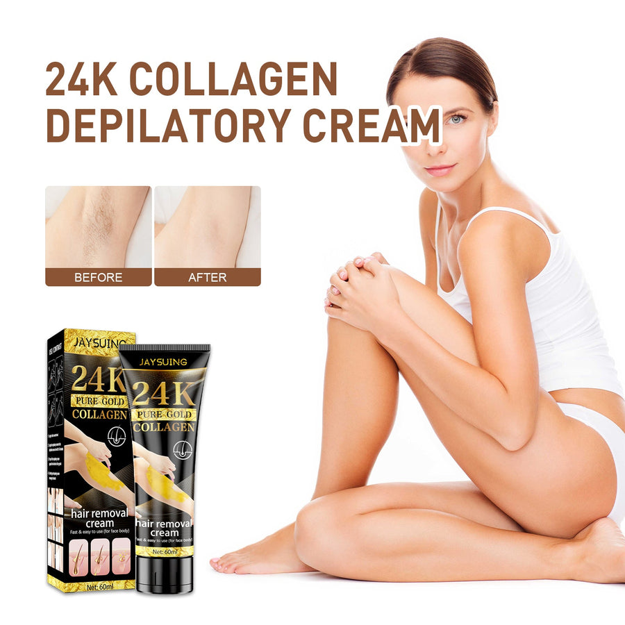 24K Gold Hair Removal Cream for Gentle, Smooth Skin