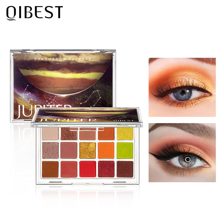 15-Color Eyeshadow Palette for Matte & Glitter Looks
