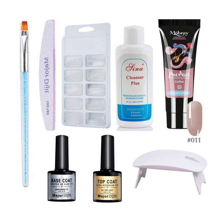 Poly Gel Nail Extension Kit for Glossy Home Manicures