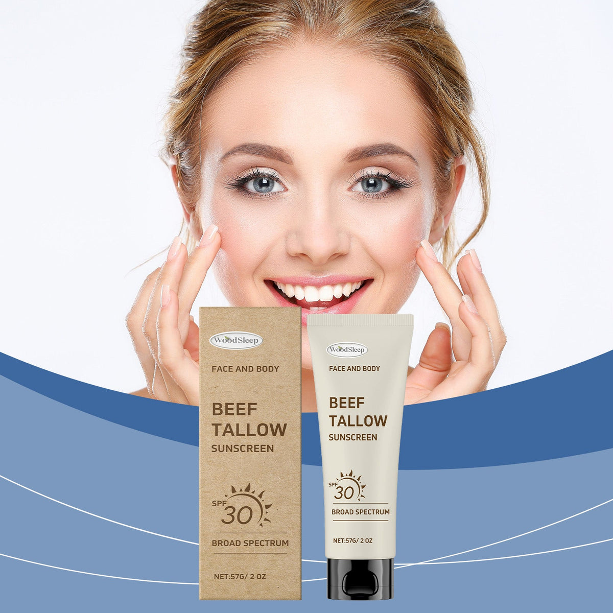 Light Sunscreen SPF 30 with Beef Tallow — Non‑Sticky UV