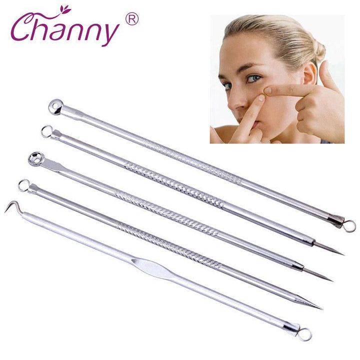 Blackhead Extraction Kit — 5 Pc Stainless Steel Tools