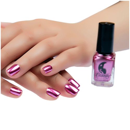 14-Color Metallic Nail Polish Set With Mirror Finish