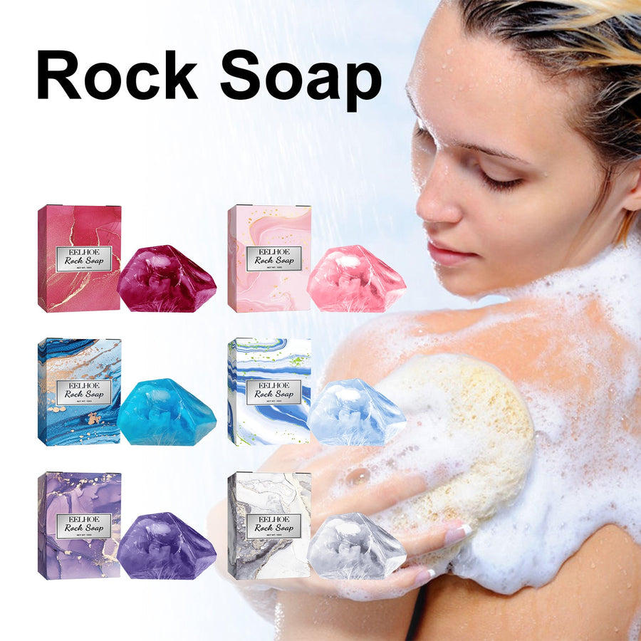 Rock-Shaped Body Soap Bar for Dense, Rich Foaming Lather