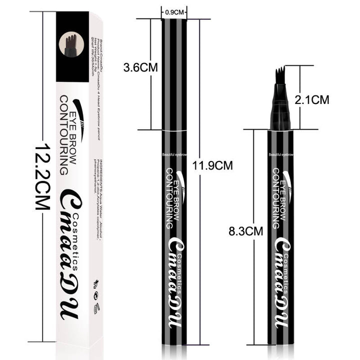 Four-Point Eyebrow Pencil for Natural Hair Strokes