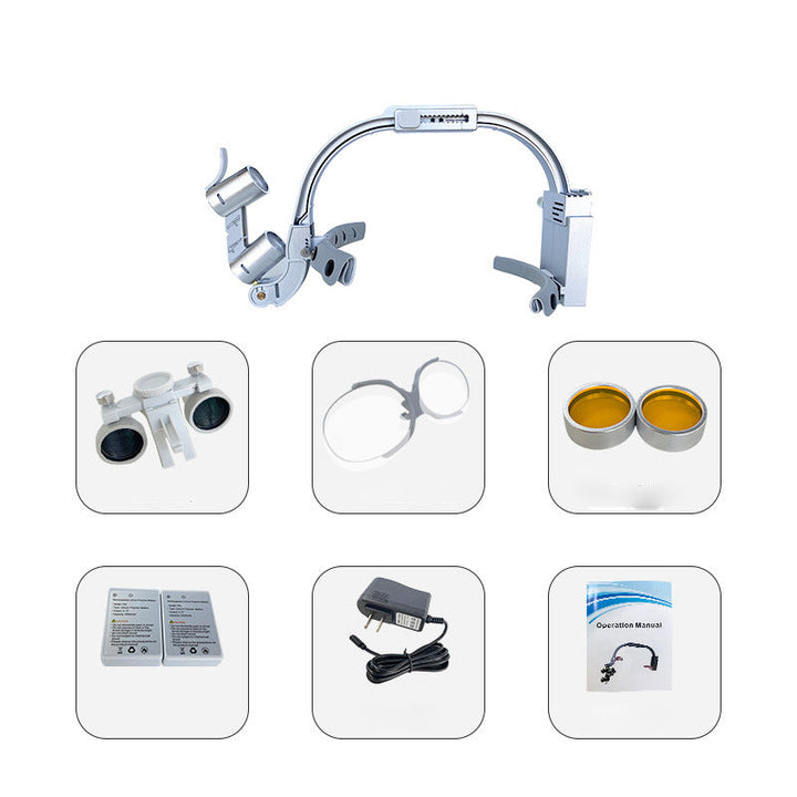 Dental Magnification Headlight – 2.5x Precision & Dual LEDs
