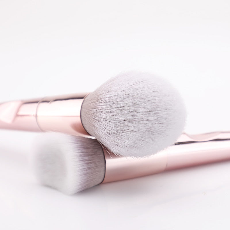 10-Piece Rose Gold Makeup Brush Set — Airbrushed Finish
