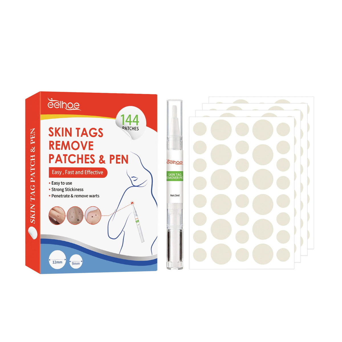 Skin Applicator Pen with Patches