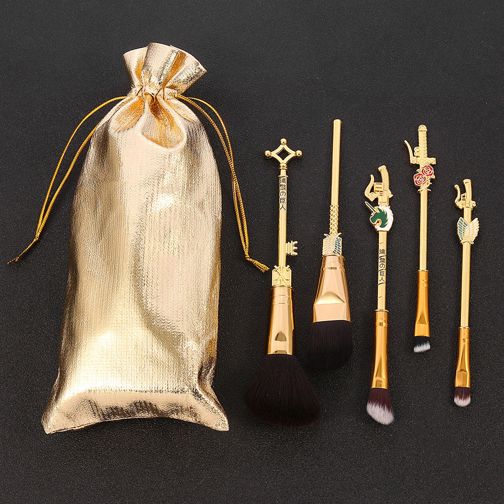 Attack on Titan Makeup Brush Set — 5 Cosplay Brushes