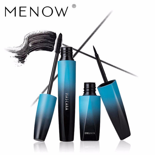 Waterproof Curling Mascara and Matte Eyeliner Set for Eyes