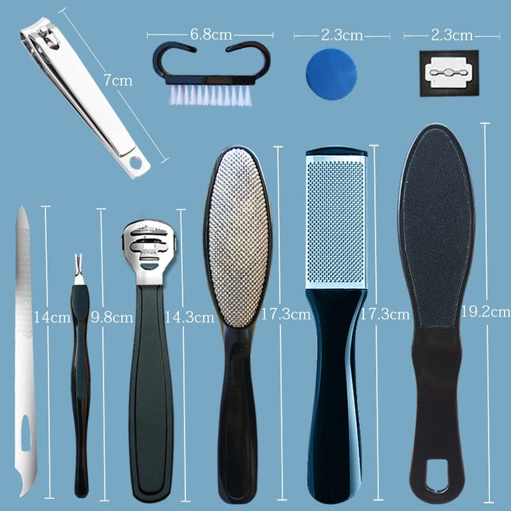 10-in-1 Professional Foot Care Kit — Pedicure Tools Set