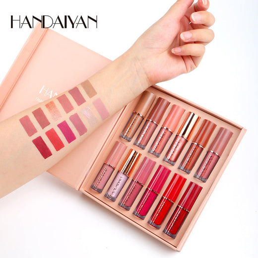 12-Color Liquid Lipstick Set for Every Makeup Look