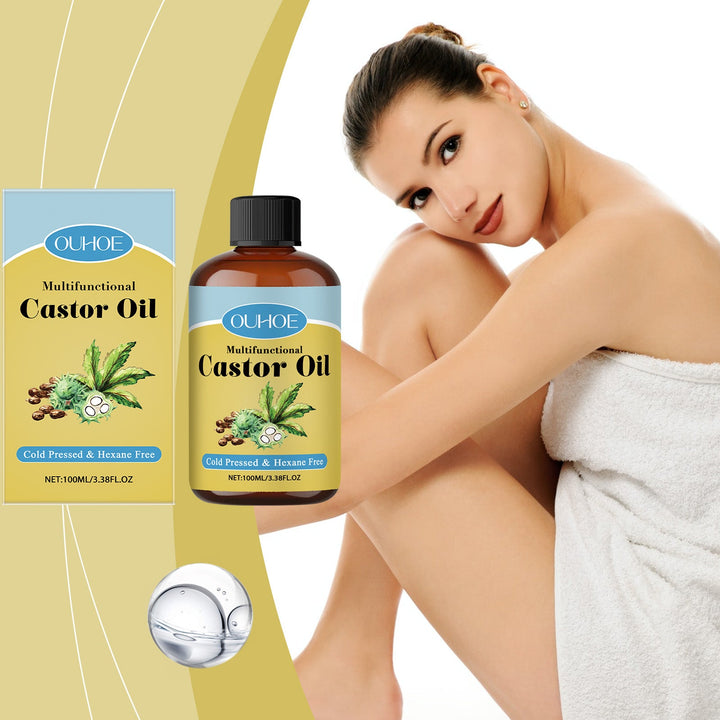 Organic Castor Oil for Hair Growth, Skin & Eyebrows