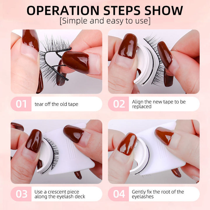 Self-Adhesive False Eyelashes With Built-In Mirror