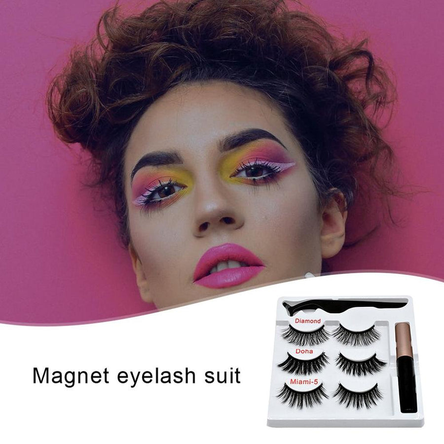 Magnetic False Eyelashes Set for Easy Glue-Free Glam