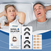Complete product packaging showing South Moon Nasal Dilator box with nasal clips display and adhesive patches