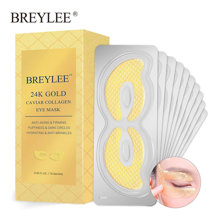 Gold Hydrogel Eye Patches for 15-Minute Eye Refresh