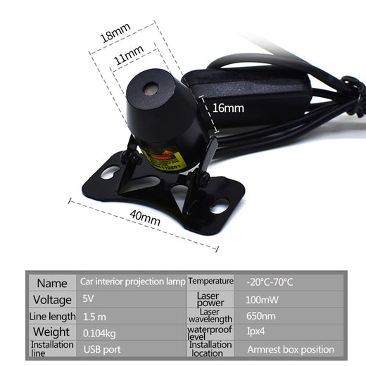 Car Light Projector: Voice‑Activated Starry Sky & RGB Laser