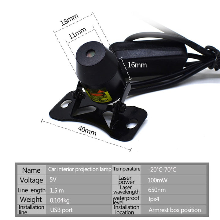 Car Light Projector: Voice‑Activated Starry Sky & RGB Laser