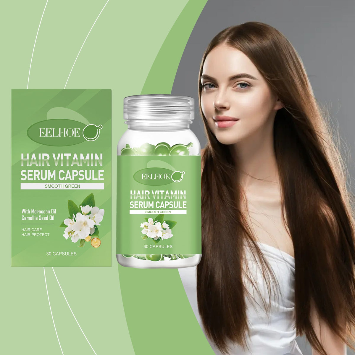 Hair Serum Capsules for Smooth, Glossy, Nourished Hair