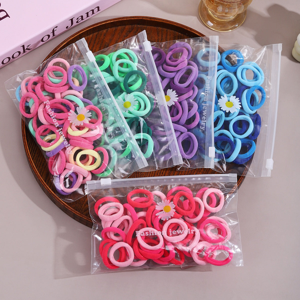 Children's Hair Loops: 50 Colorful 3cm Hair Ties