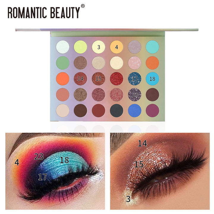 30-Color Eyeshadow Palette for Matte & Pearlescent Looks