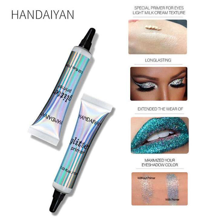 Glitter Makeup Primer for Long-Lasting Eyeshadow Color