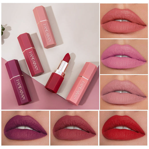 Matte Lipstick Set: 6 Versatile Shades for Every Mood