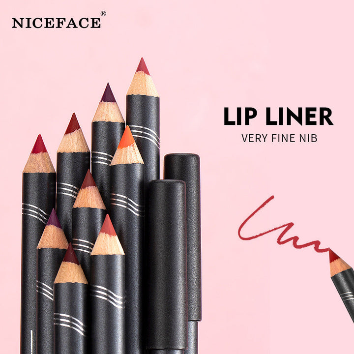 12-Color Matte Lip Liner Pencils for Precise Definition