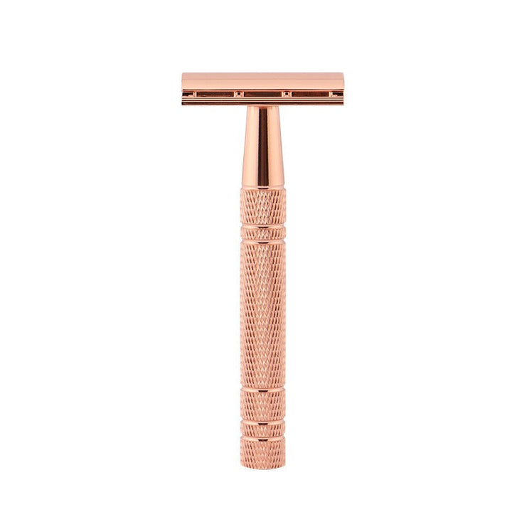 Rose Gold Double‑Sided Safety Razor — Vintage‑Style Smooth