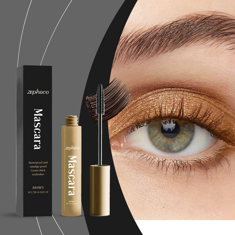 Waterproof Brown Mascara for Curling, Lengthening Lashes