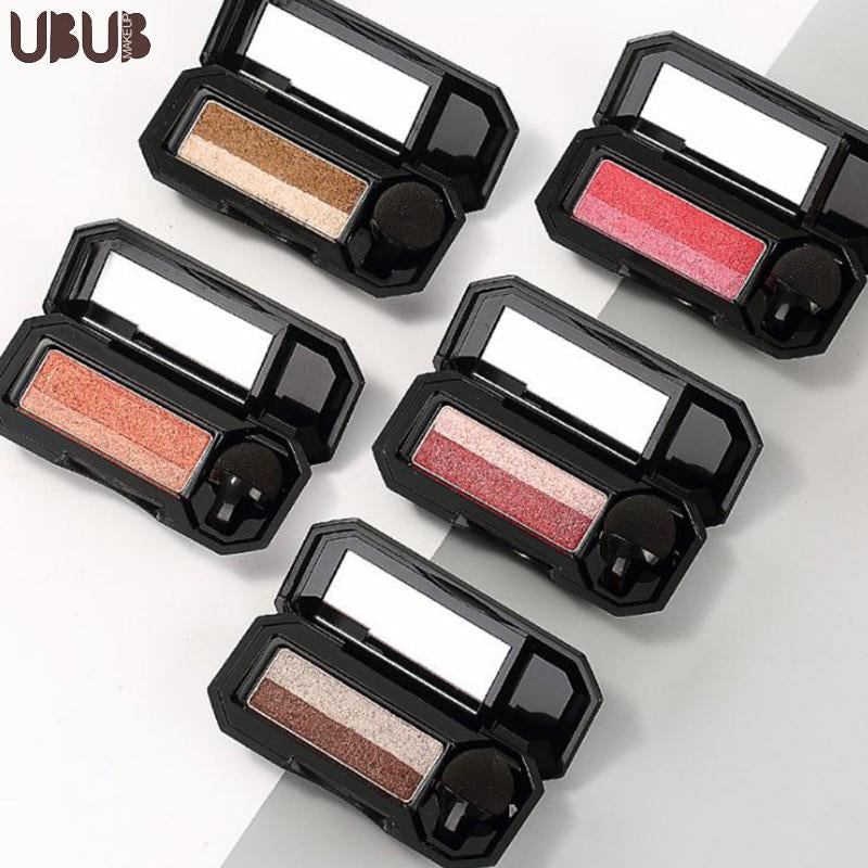 Model wearing Mermaid Peach Blossom eyeshadow #01 matching image 1, demonstrating consistent color and application quality