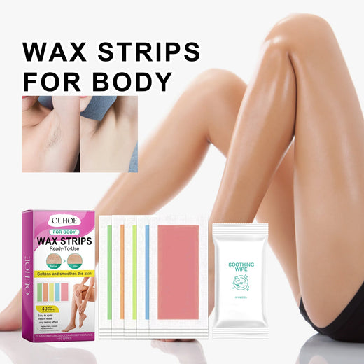 Body Wax Strips for Smooth, No-Residue Hair Removal