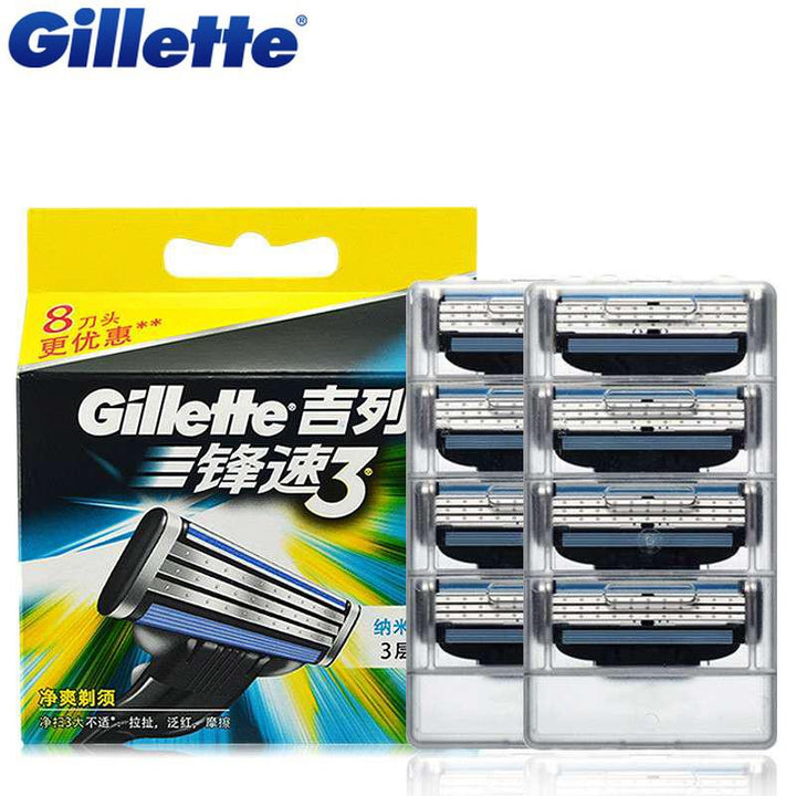 Gillette Mach3 Razor Blades 8-Pack — Closer Shave, Less