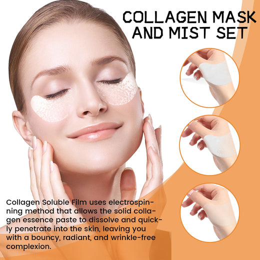 Collagen Eye Mask Spray Set for Brighter, Hydrated Eye Area