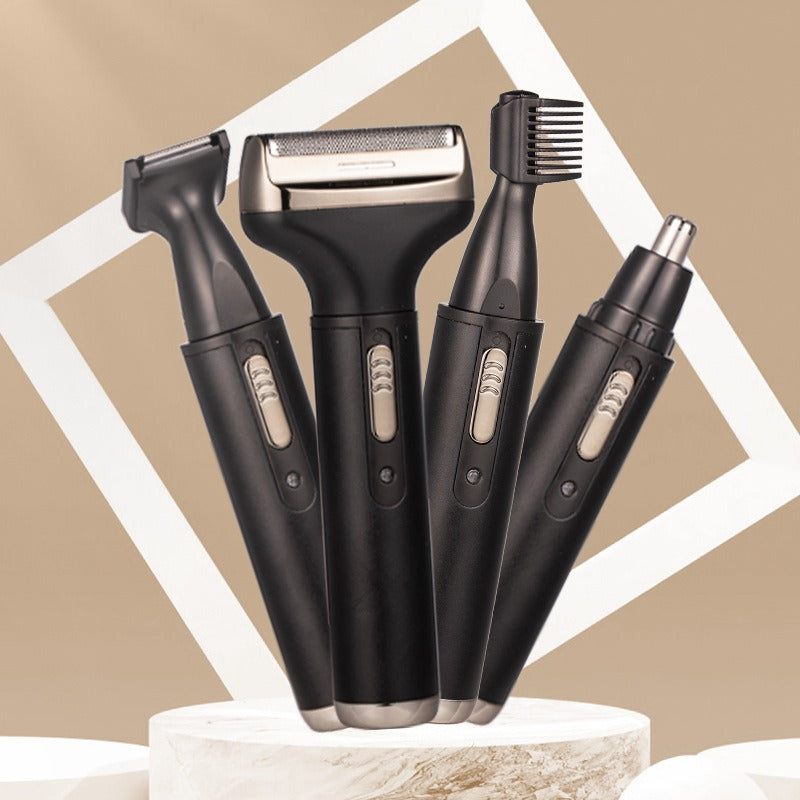 4‑in‑1 Electric Trimmer: Beard, Nose & Eyebrow Grooming Kit