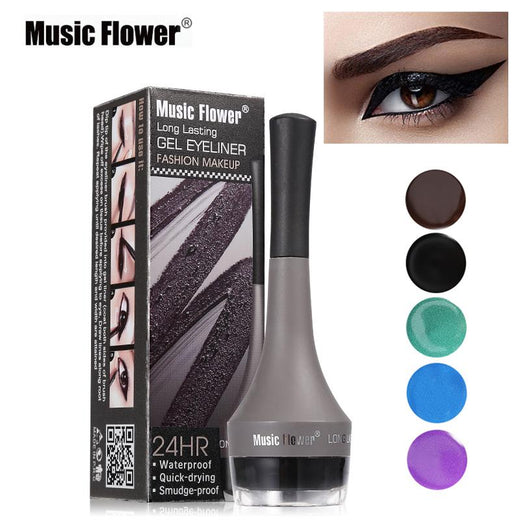 Music Flower Waterproof Gel Eyeliner — 24Hr, 5 Shades